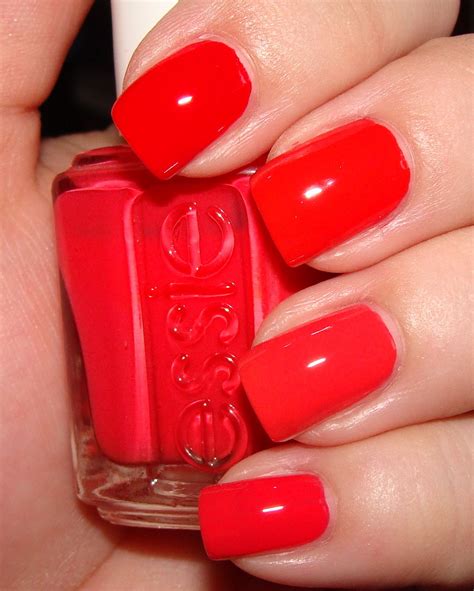 red nails on tan skin|bright red nail polish.